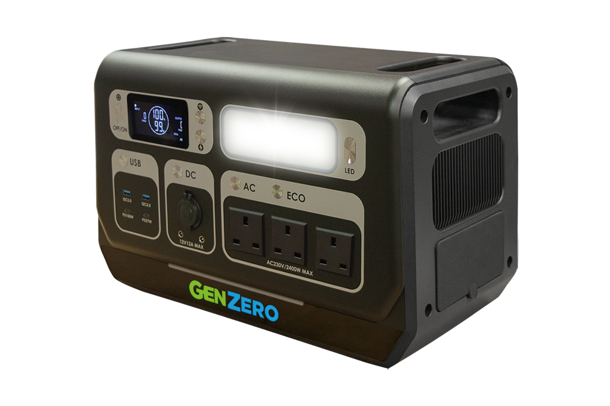 GenZero 2400 Wiederaufladbare tragbare Powerstation – 2048 Wh | 2400 W