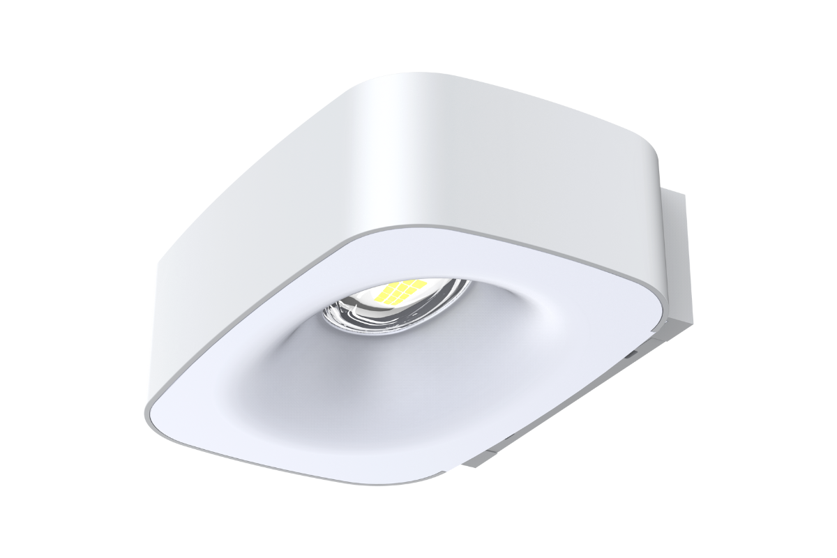 NexSun Aurora | 700 Lumen | Moderne, weiße Solar-Wandleuchte mit Auf- und Abwärtsbewegung