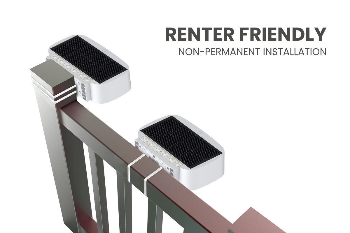NexSun Aurora | 700 Lumen | Moderne, weiße Solar-Wandleuchte mit Auf- und Abwärtsbewegung