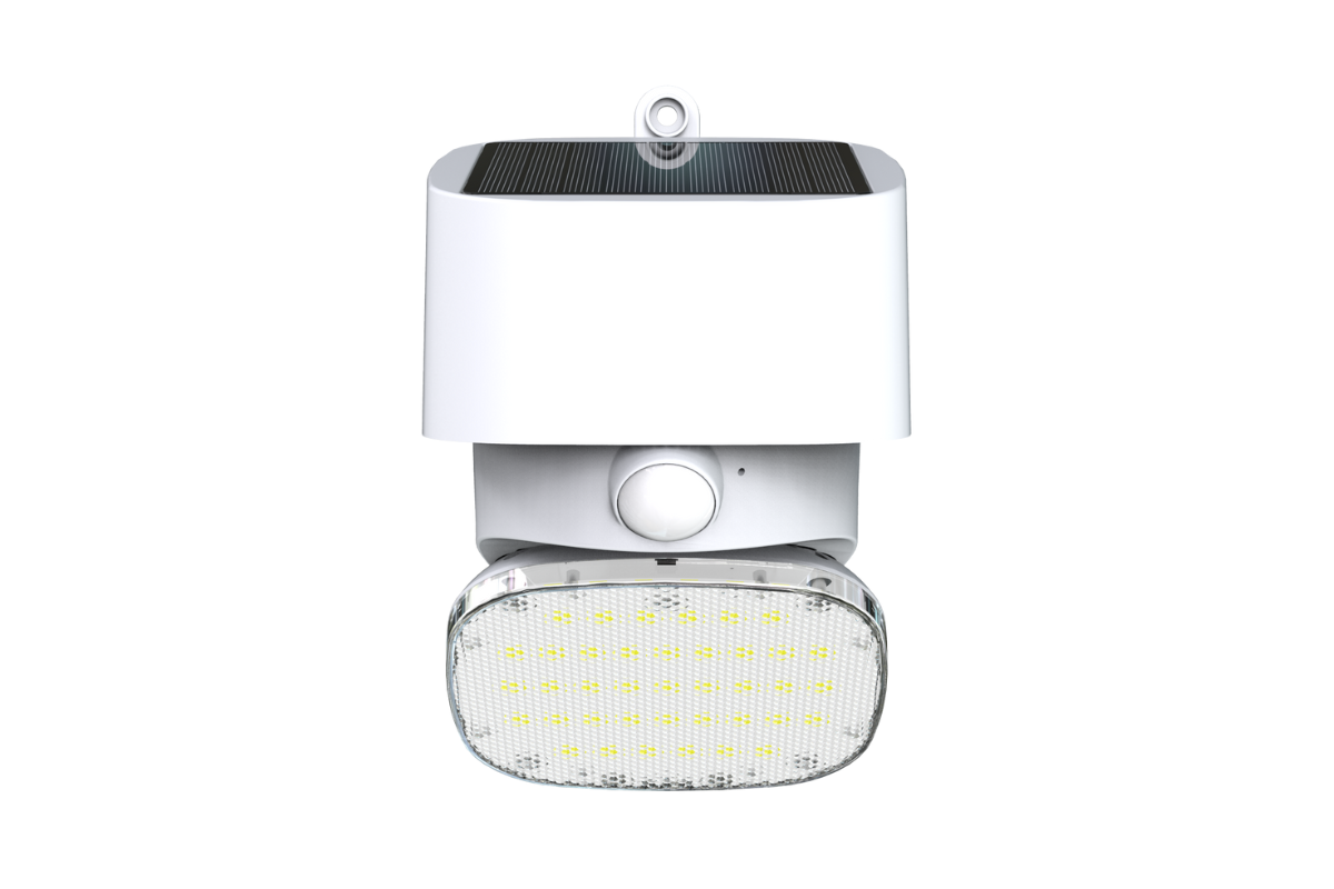 NexSun Nautilus | 2000 Lumen | Neigbare und drehbare Solar-Wandleuchte mit PIR-Sensor