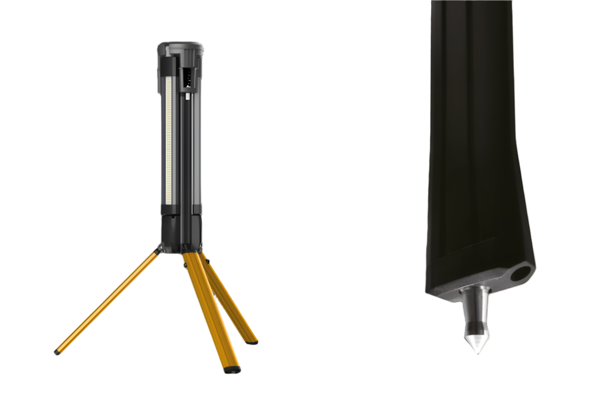 Tower Pro 10K – 10000 Lumen | Zusammenklappbare wiederaufladbare/AC-Arbeitsleuchte mit eingebautem Stativ (EU-Stecker)