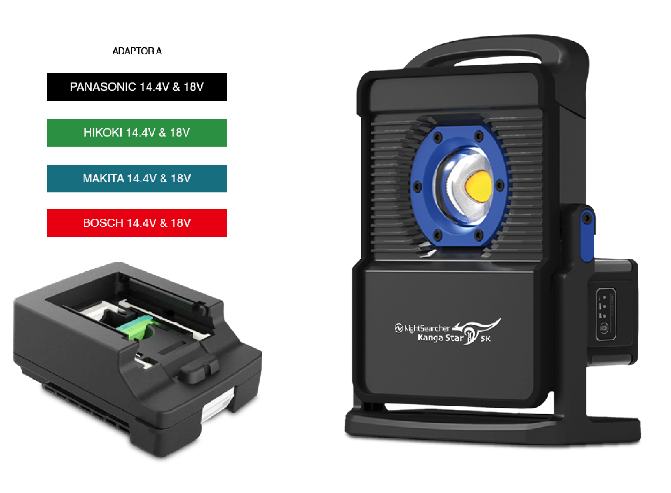 KangaStar 5K | 5000 Lumens | Powertool Battery Work light