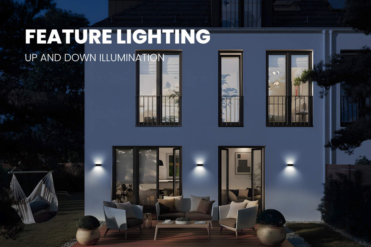 NexSun Tides | 700 Lumen | Moderne Solar-Wandleuchte mit Auf- und Abwärtsbewegung