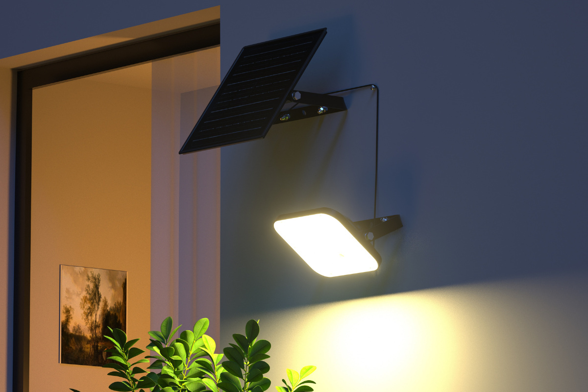 NexSun Cypress | 1500 Lumen | Kompakte, solarbetriebene Flächenleuchte