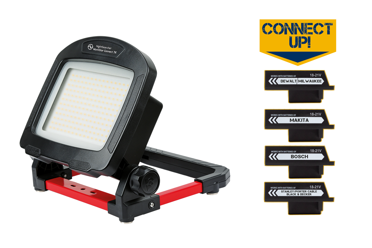 WorkStar Connect 7K | 7000 Lumen | Akku-Arbeitsleuchte
