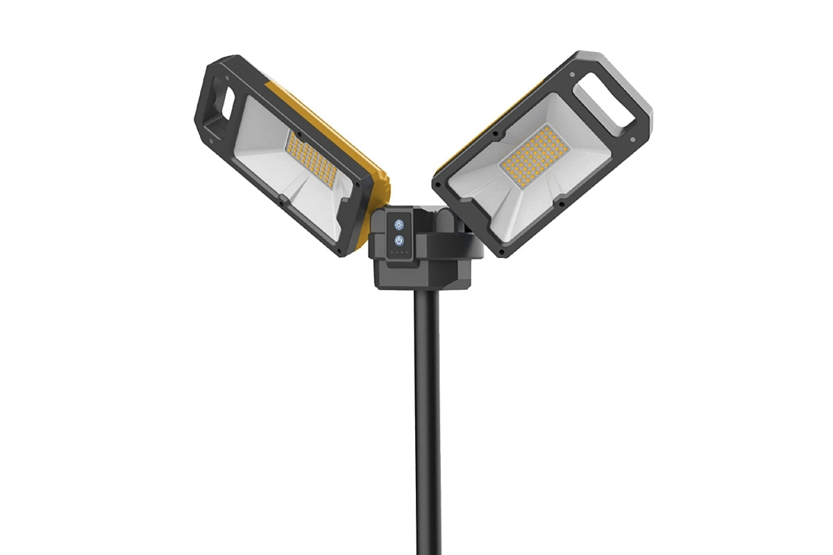 Tower Pro 5K – 5000 Lumen | Zusammenklappbare wiederaufladbare/AC-Arbeitsleuchte mit eingebautem Stativ (EU-Stecker)