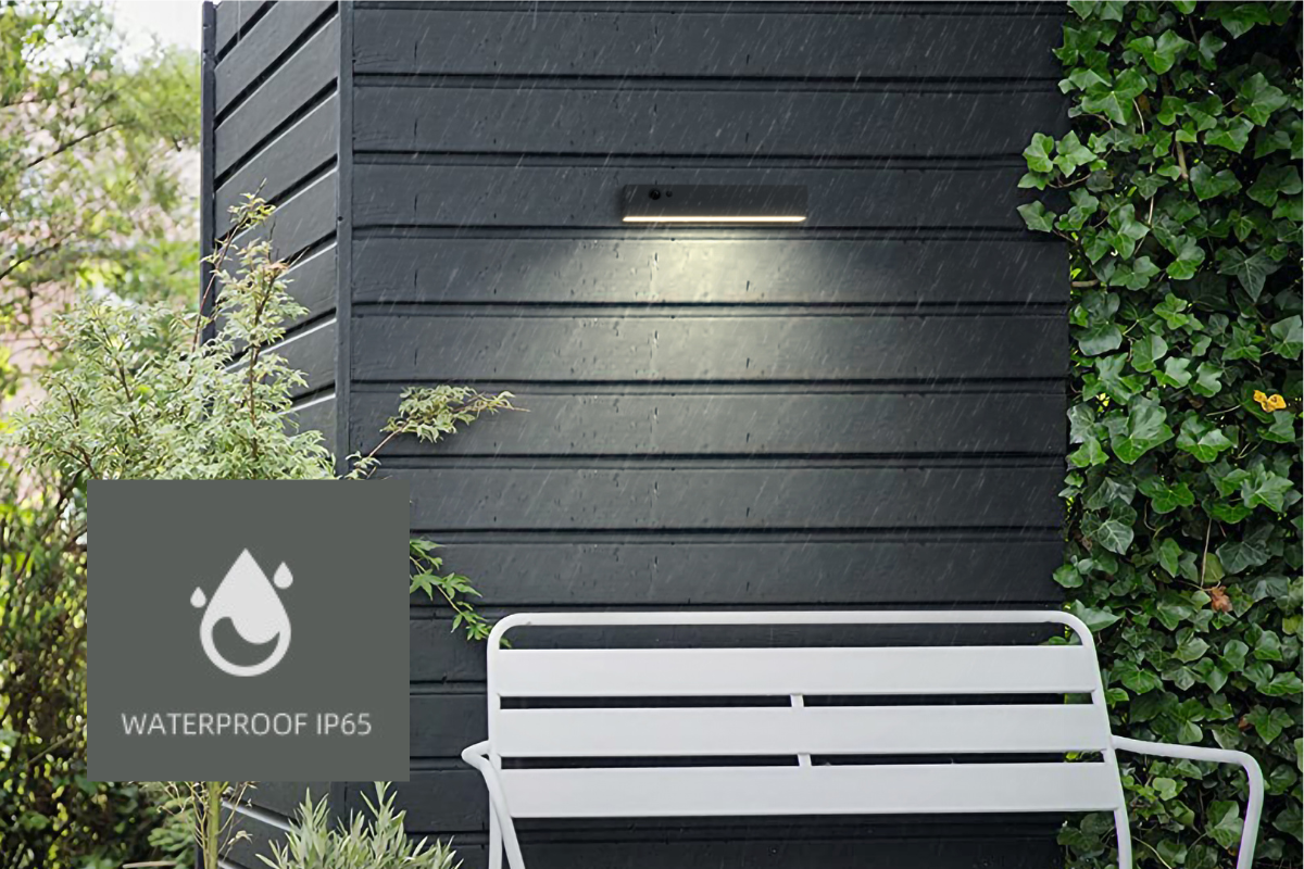 NexSun Solstice | 1000 Lumen | Moderne lineare Solar-Wandleuchte