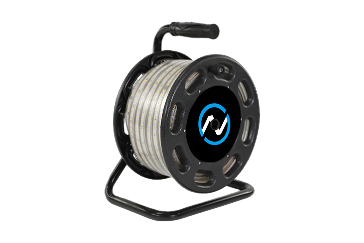 Seilbeleuchtung | 230 V oder 110 V | 1000 Lumen/m | Netzbetriebene Seil-Baustellenleuchte